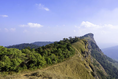 Scenic view of land against sky