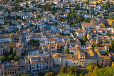 High angle view of cityscape