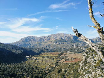 Scenic view of majorcan mountain-valley