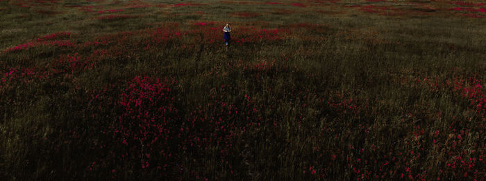 Full length of man standing on field