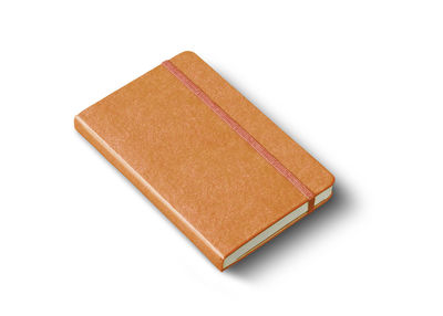 High angle view of paper against white background