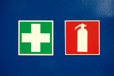 Close-up of arrow sign