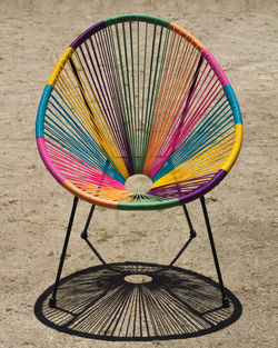 High angle view of multi colored umbrellas