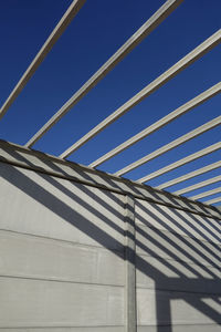 Low angle view of bridge against clear sky