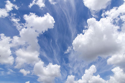 Low angle view of clouds in sky