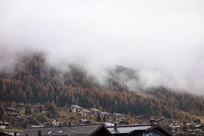 Scenic view of townscape against sky