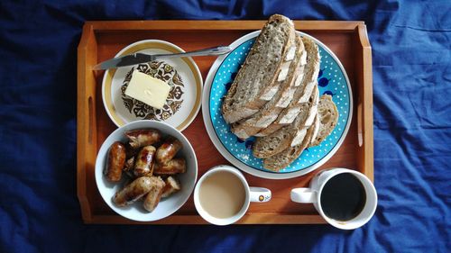 Directly above shot of food in plate