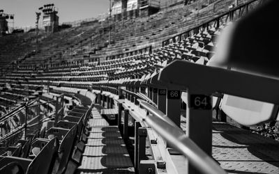 Empty seats at stadium