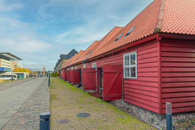 Buildings in city against sky