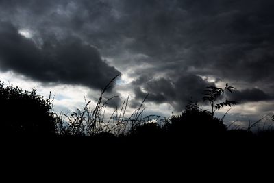 Low angle view of storm clouds in sky