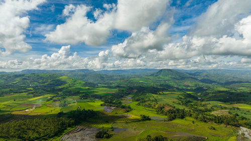 High angle view of landscape against sky