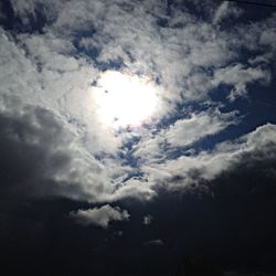 Low angle view of cloudy sky