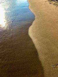 High angle view of sea shore