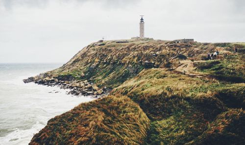 View of lighthouse at seaside