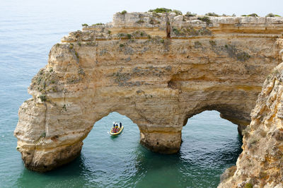 Rock formations in sea