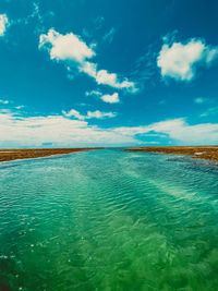 Scenic view of sea against sky
