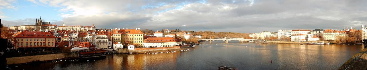 Panoramic view of cityscape against sky