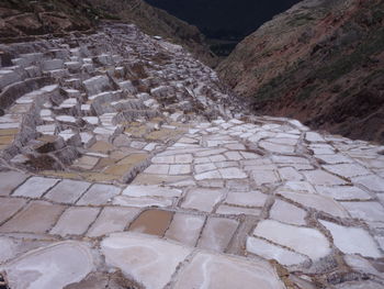 Aerial view of cobblestone