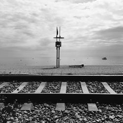 View of sea against cloudy sky