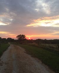 Scenic view of landscape at sunset