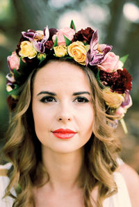 Close-up portrait of young woman