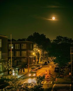 City street at night