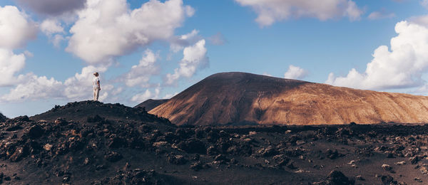 Scenic view of mountain against sky