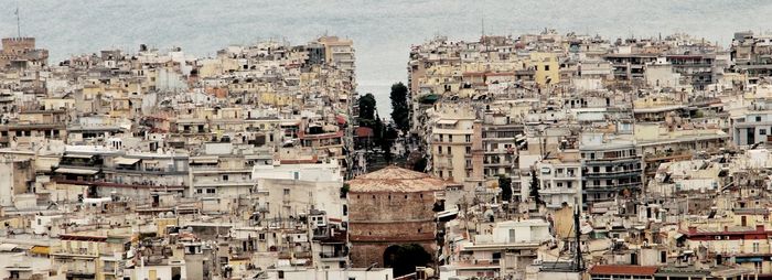 High angle view of a city