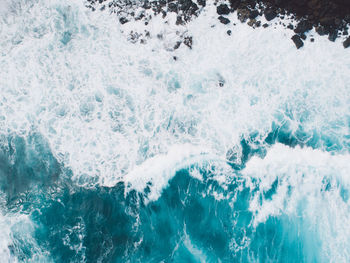 Full frame shot of wave splashing water