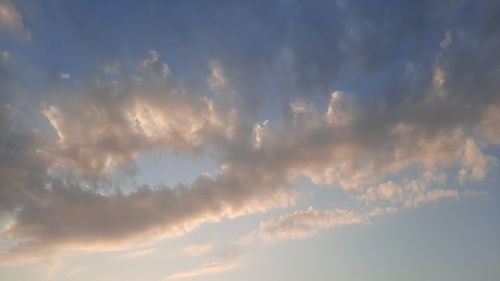 Low angle view of sky during sunset