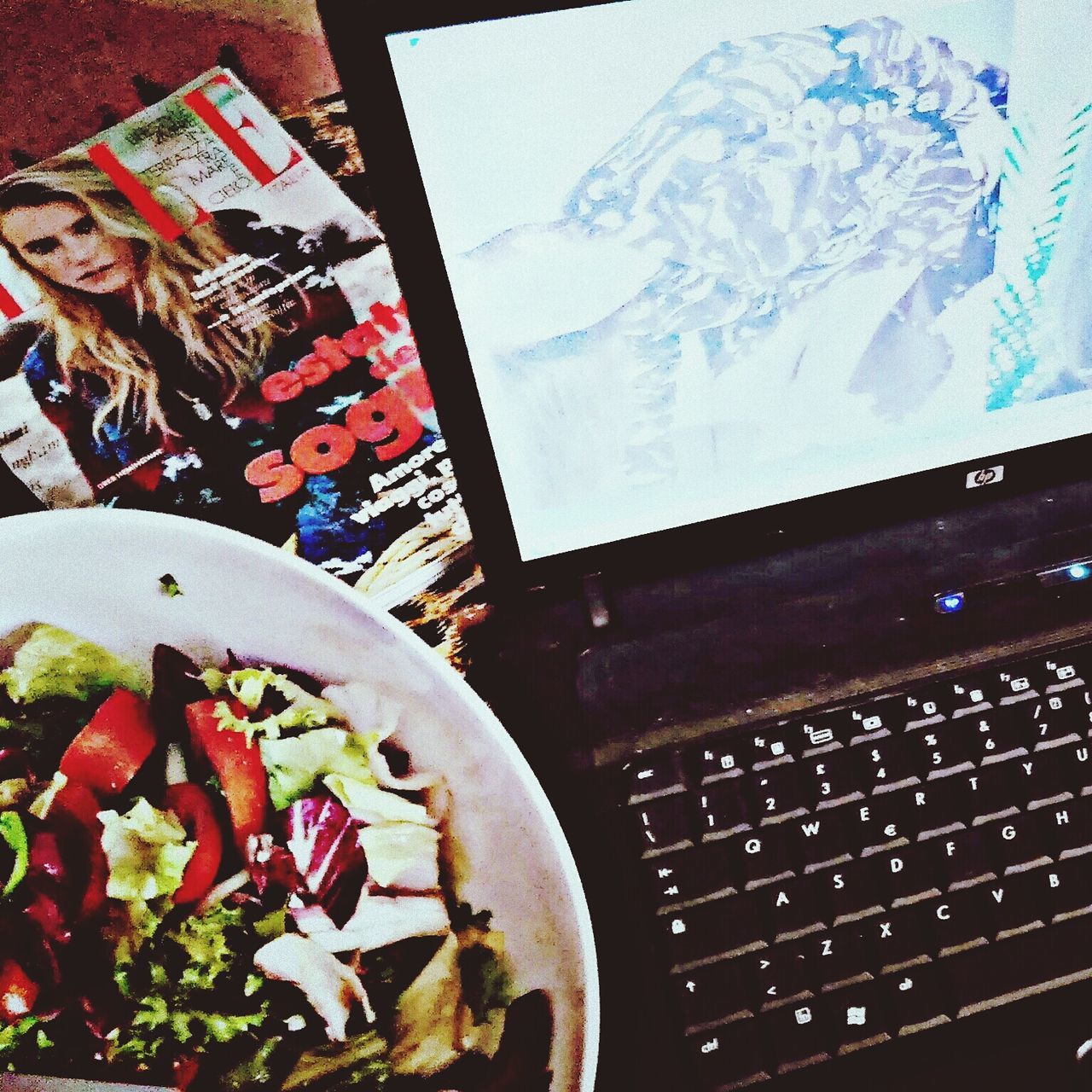 indoors, text, high angle view, communication, western script, still life, table, food and drink, close-up, glass - material, no people, window, directly above, paper, food, transparent, day, freshness, creativity, elevated view