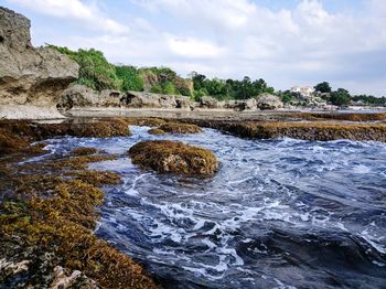 Scenic view of river against sky