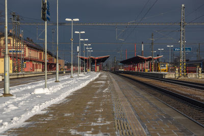 Railroad station platform