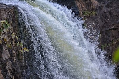 Scenic view of waterfall