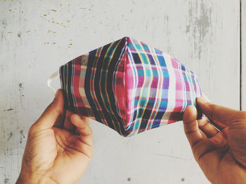 Midsection of person holding ice cream