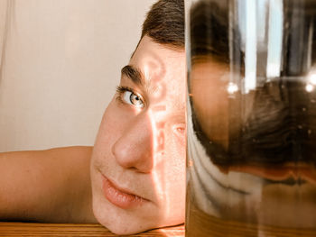 Close-up portrait of young man