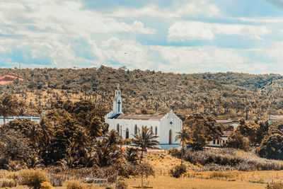 Panoramic shot of buildings against sky