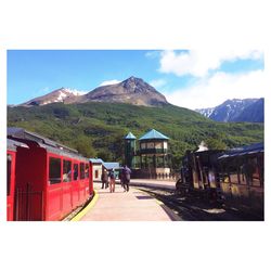 Road leading towards mountains