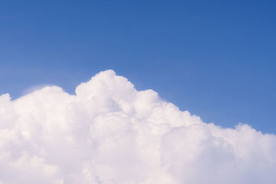 Low angle view of clouds in blue sky