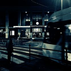 Train at subway station