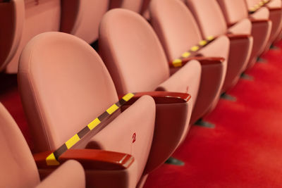 Covid measures on theatre seats