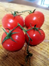 Close-up of cherry tomatoes on table