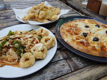 Close-up of food in plate on table