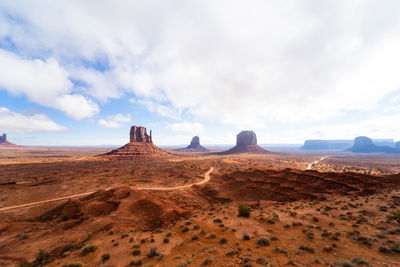 Scenic view of desert against sky