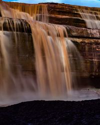 Scenic view of waterfall