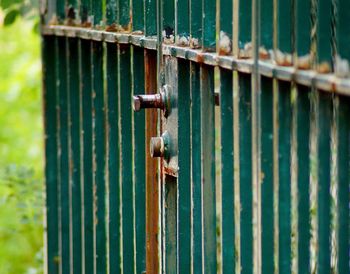 Full frame shot of metal gate