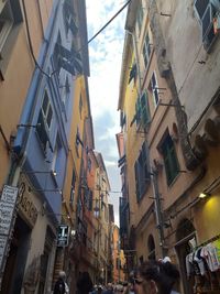 Low angle view of buildings in city