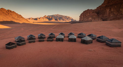 Scenic view of desert against sky