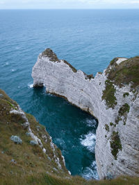 High angle view of sea against sky