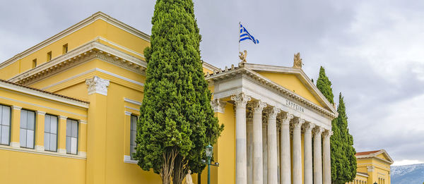 Low angle view of historical building against sky